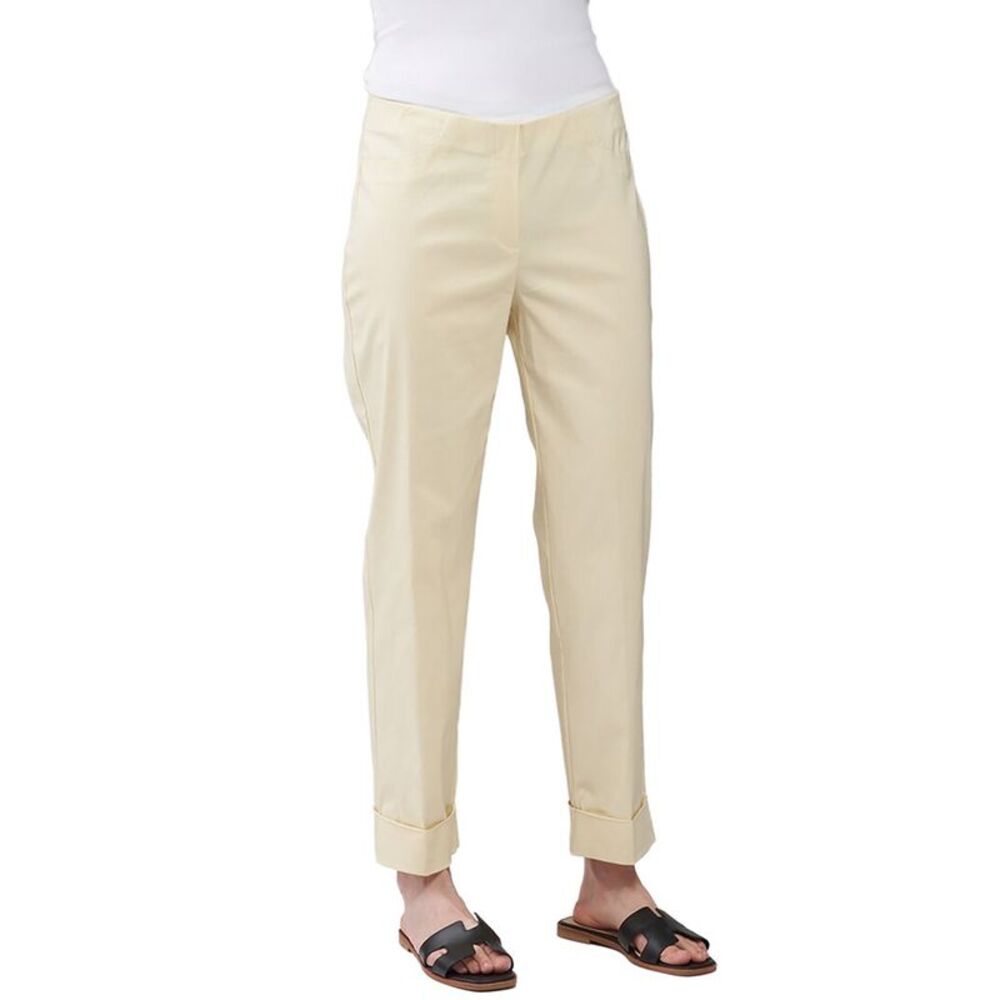 Insight New York Womens  Solid Techno Skinny Pant, Yellow